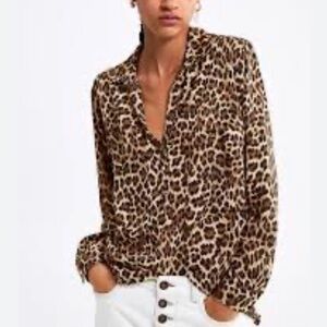 Zara Leopard Print Women's Top size small